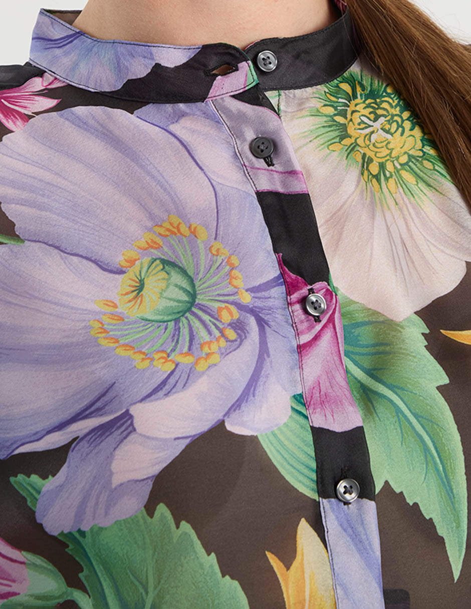 Blusa camisera manga larga para mujer 5
