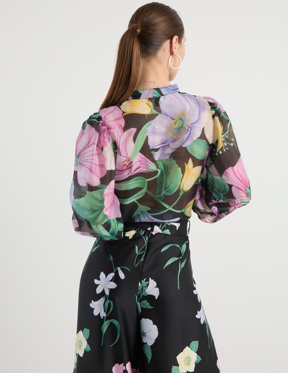 Blusa camisera manga larga para mujer 6