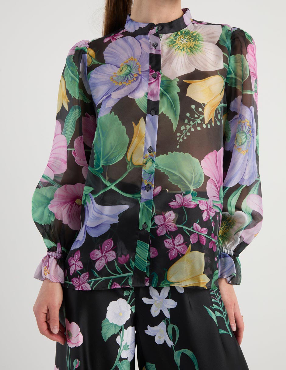Blusa camisera manga larga para mujer 7