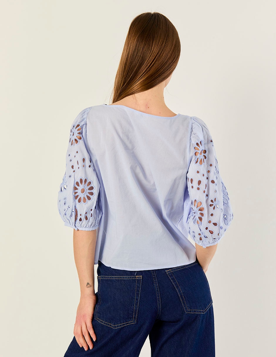Blusa manga al codo para mujer 2