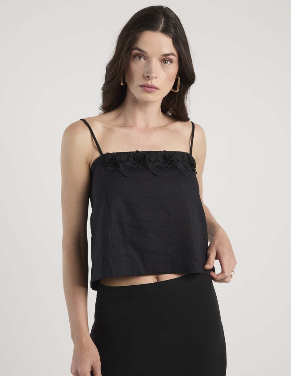 Top escote cuadrado tirante ajustable