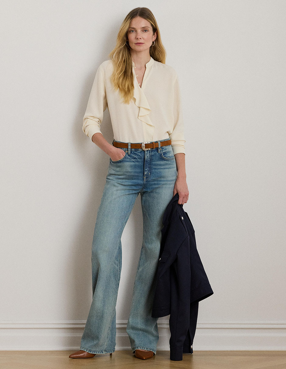 Pantalón flare regular para mujer 5