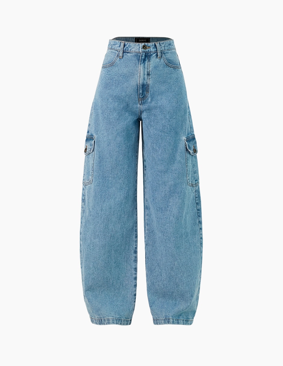 Jeans cargo slim para mujer 7