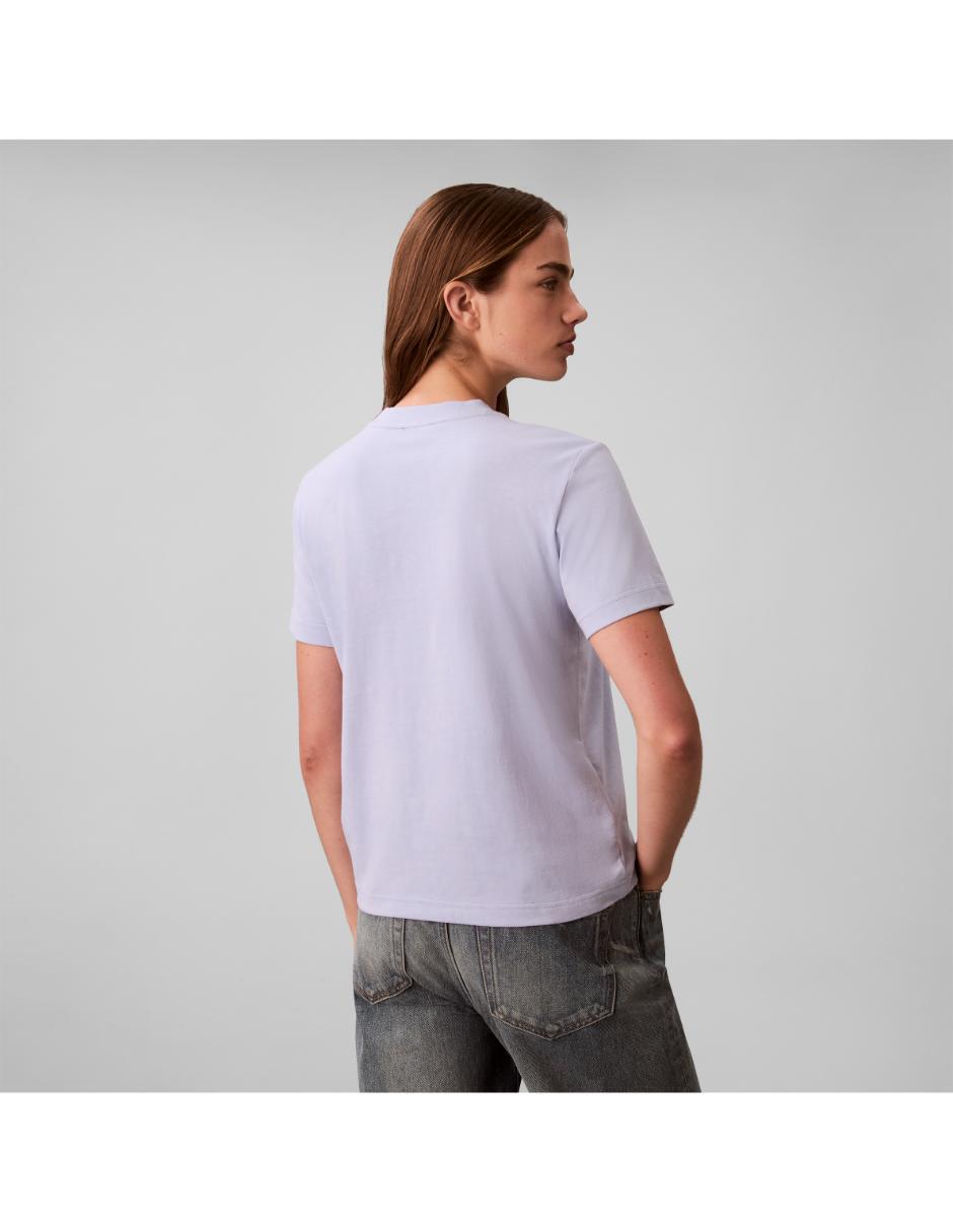 Playera manga corta Ck cuello redondo para mujer