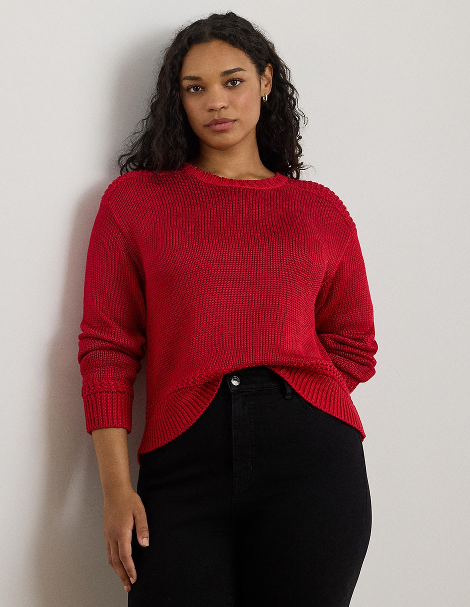 Suéter cuello redondo para mujer