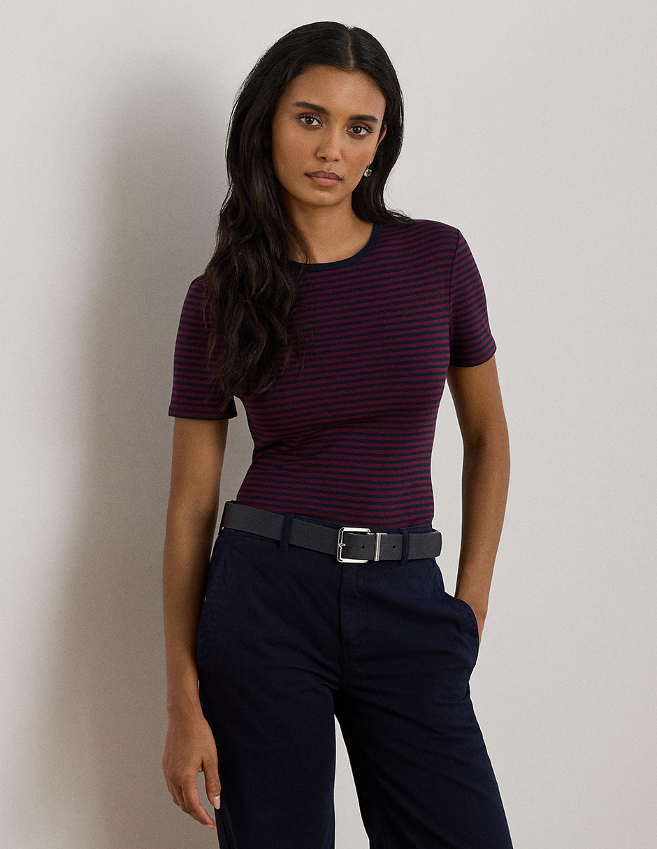 Blusa Lauren Petite manga corta para mujer