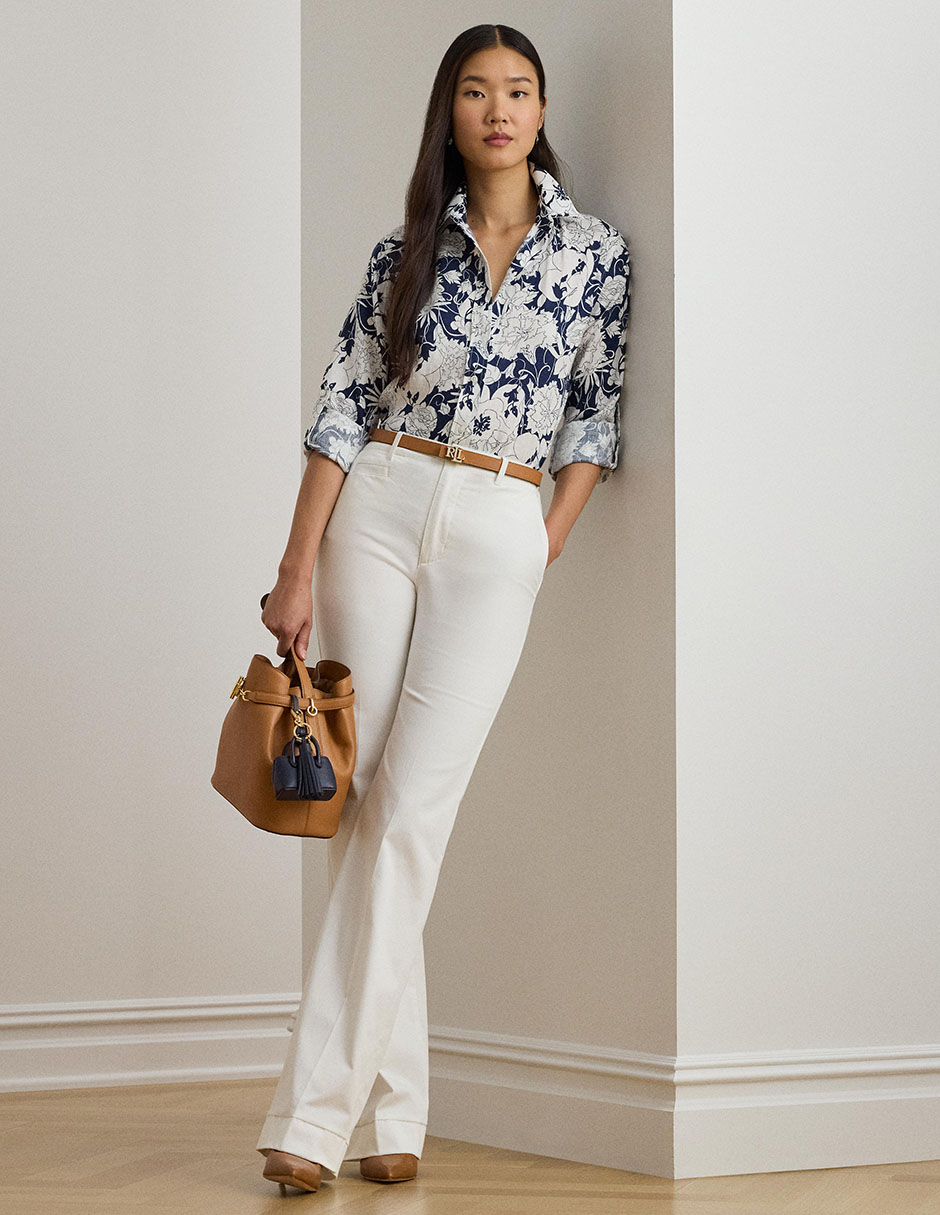 Blusa camisera Lauren Ralph Lauren manga larga para mujer