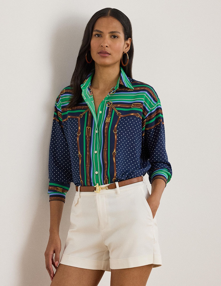 Blusa camisera manga larga para mujer 1