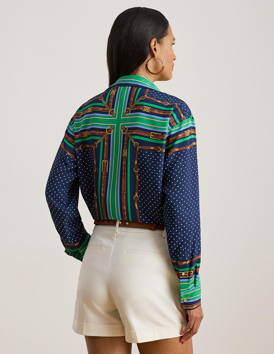 Blusa camisera manga larga para mujer 5