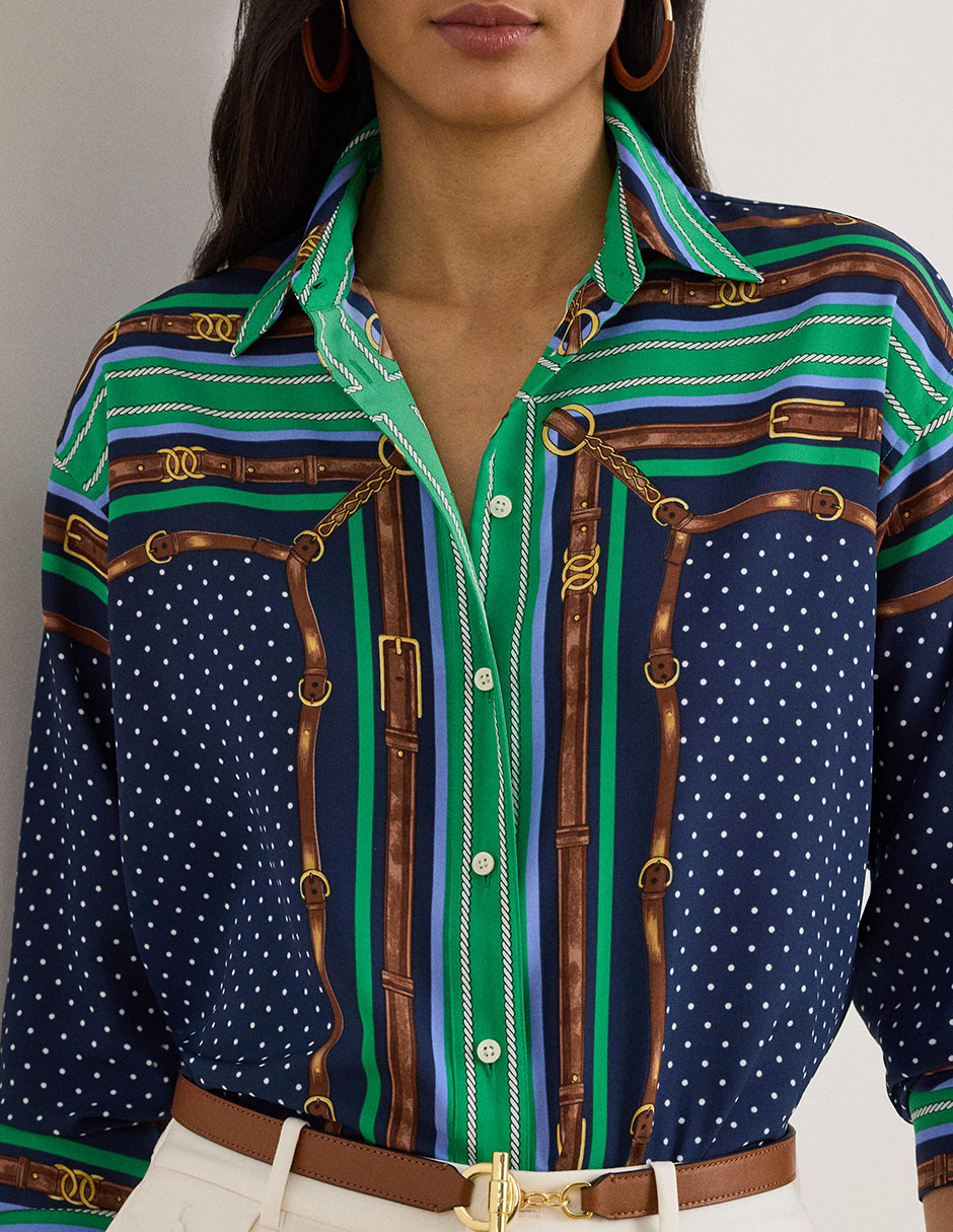Blusa camisera manga larga para mujer 7