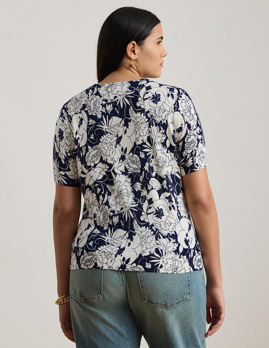 Blusa Lauren Plus manga corta para mujer
