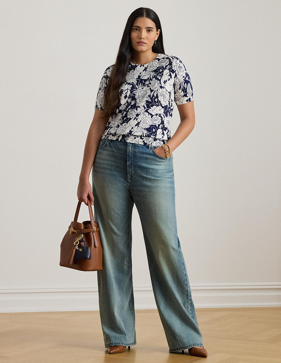 Blusa Lauren Plus manga corta para mujer