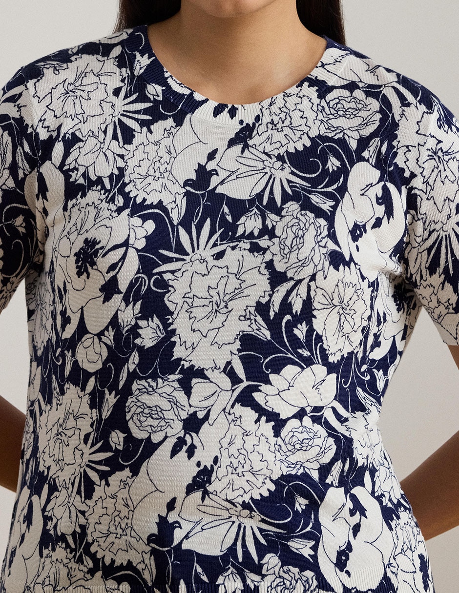 Blusa Lauren Plus manga corta para mujer