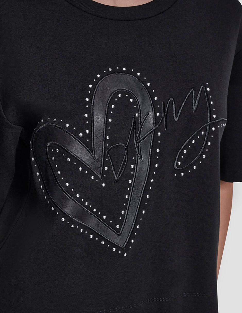 Playera manga corta Dkny cuello redondo para mujer