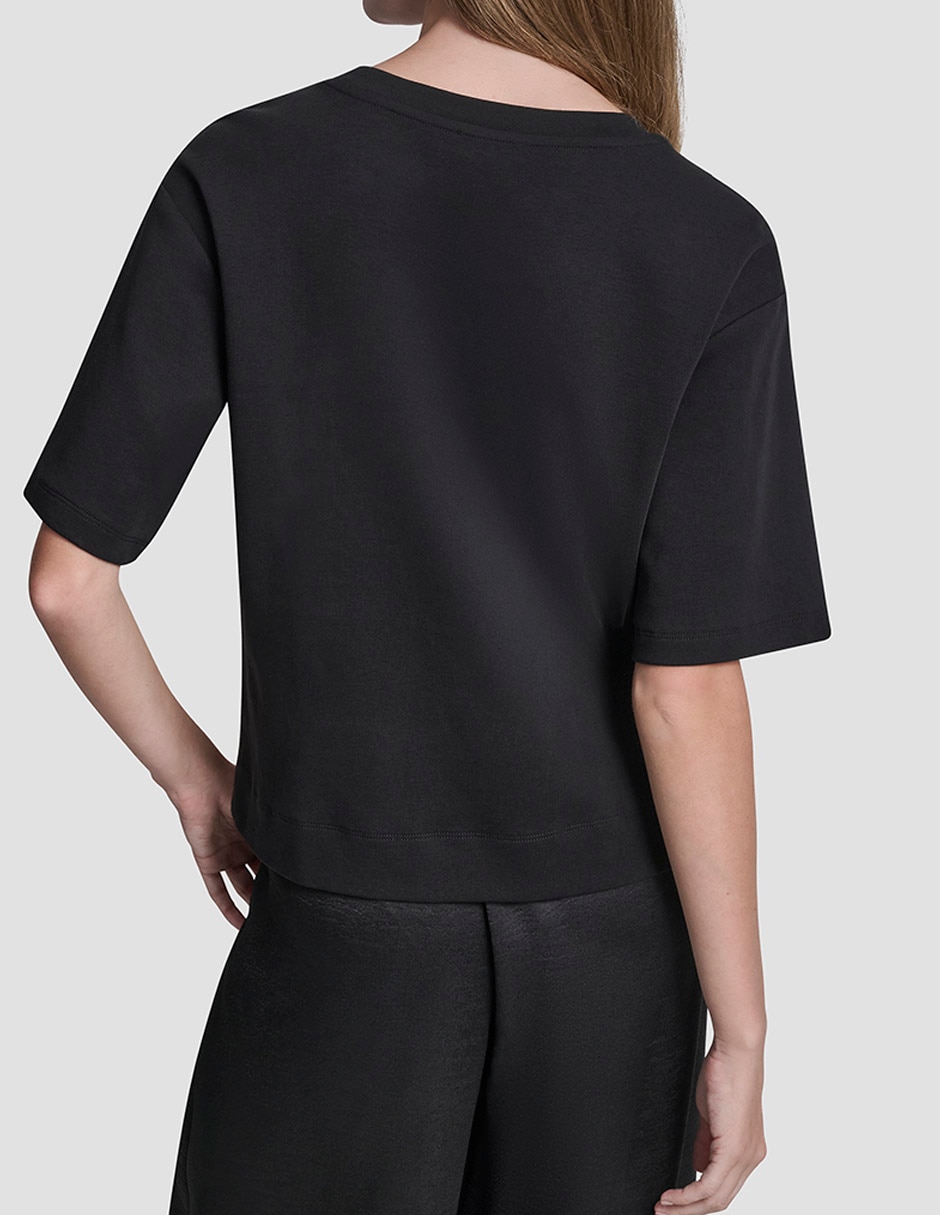 Playera manga corta Dkny cuello redondo para mujer
