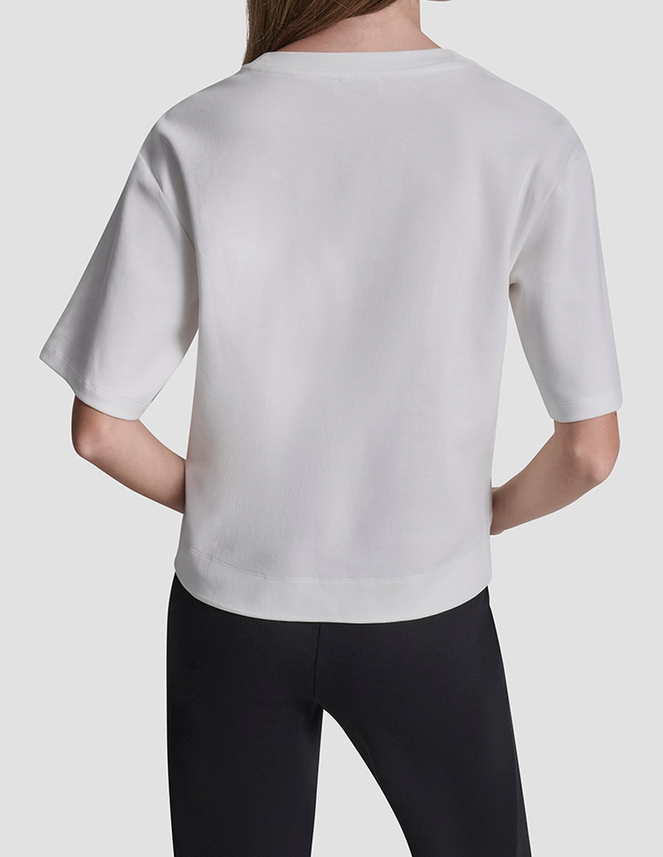 Playera manga corta cuello redondo mujer 4