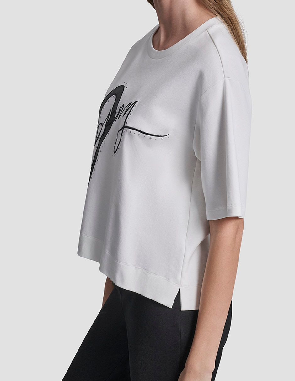 Playera manga corta cuello redondo mujer 2