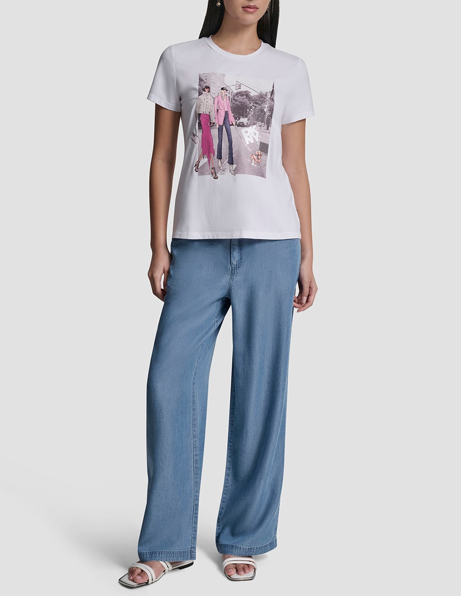 Playera manga corta cuello redondo mujer Playera manga corta cuello redondo mujer