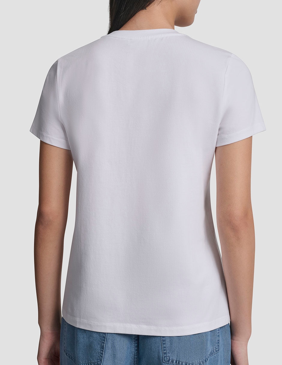 Playera manga corta cuello redondo mujer 5