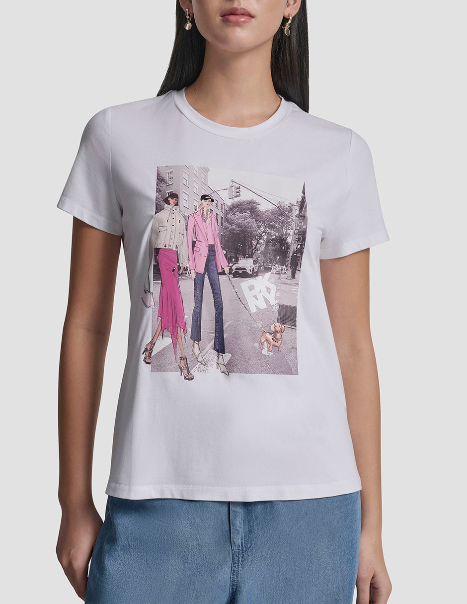 Playera manga corta cuello redondo mujer 4