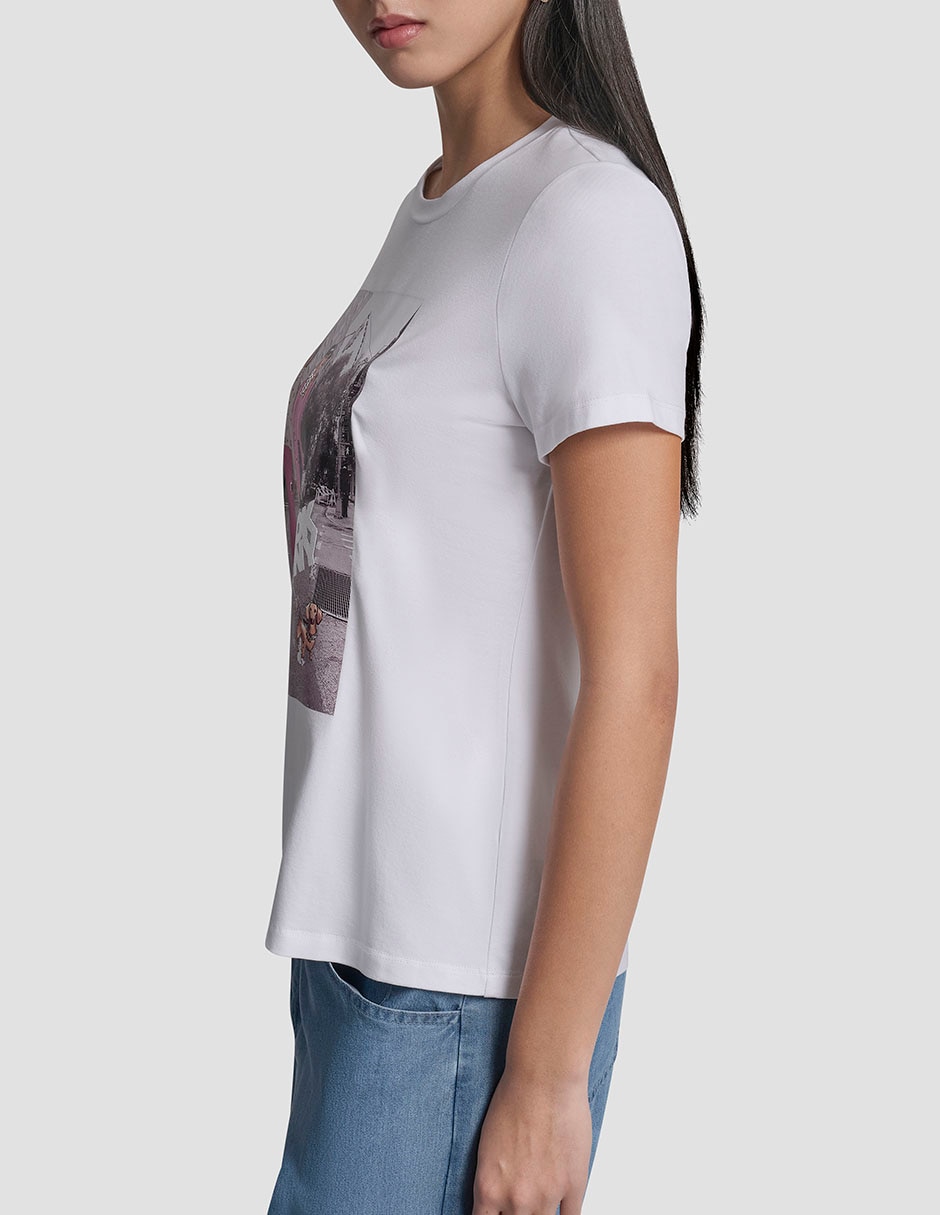 Playera manga corta cuello redondo mujer 3