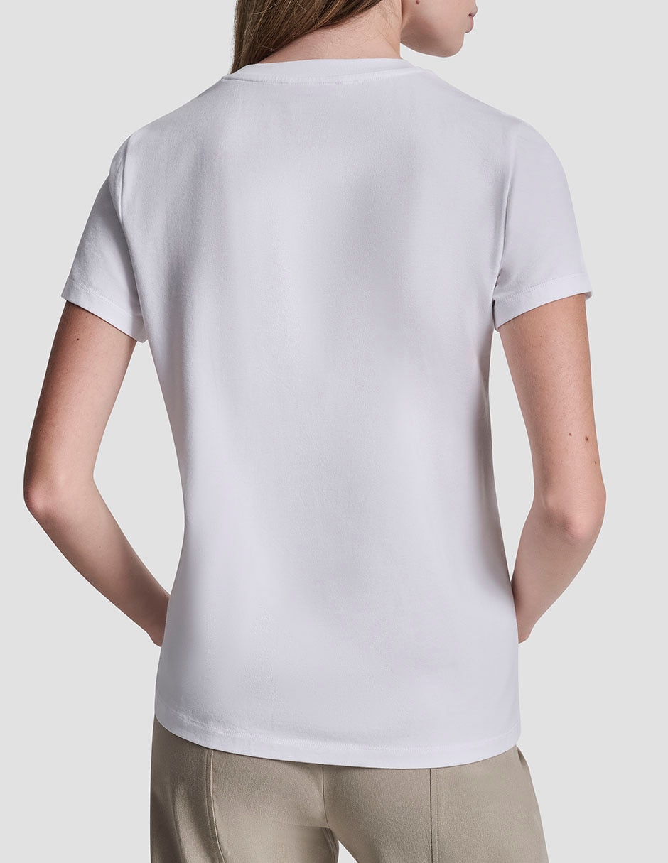 Playera manga corta Dkny cuello redondo para mujer