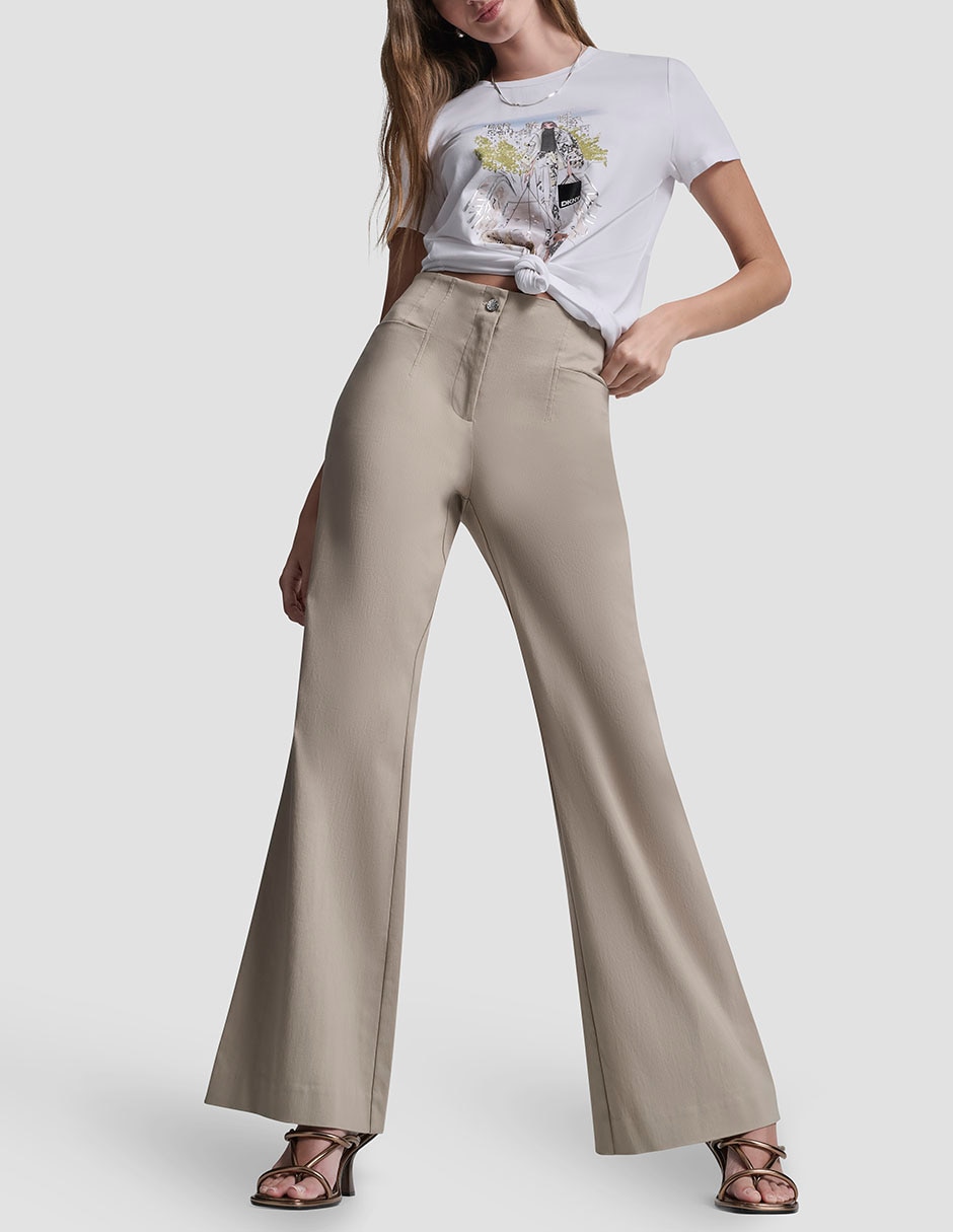 Playera manga corta Dkny cuello redondo para mujer