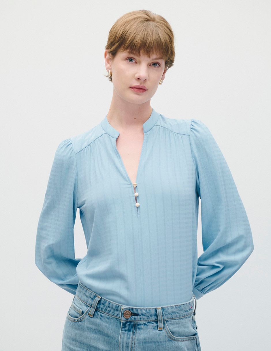 Blusa manga larga para mujer