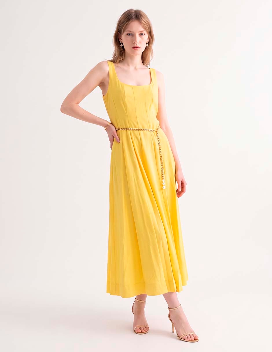 Vestido crop casual escote cuadrado Vestido crop casual escote cuadrado