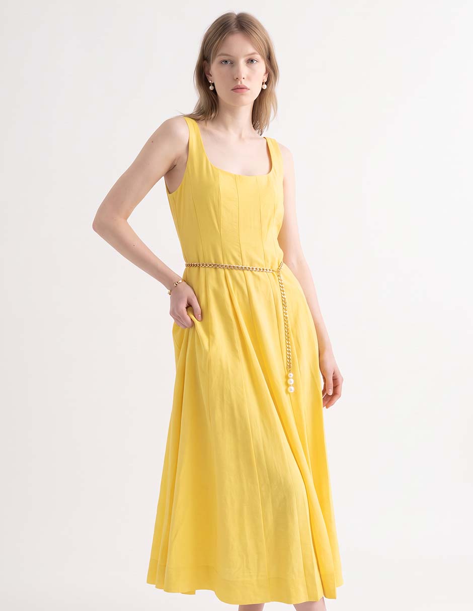 Vestido crop casual escote cuadrado 3