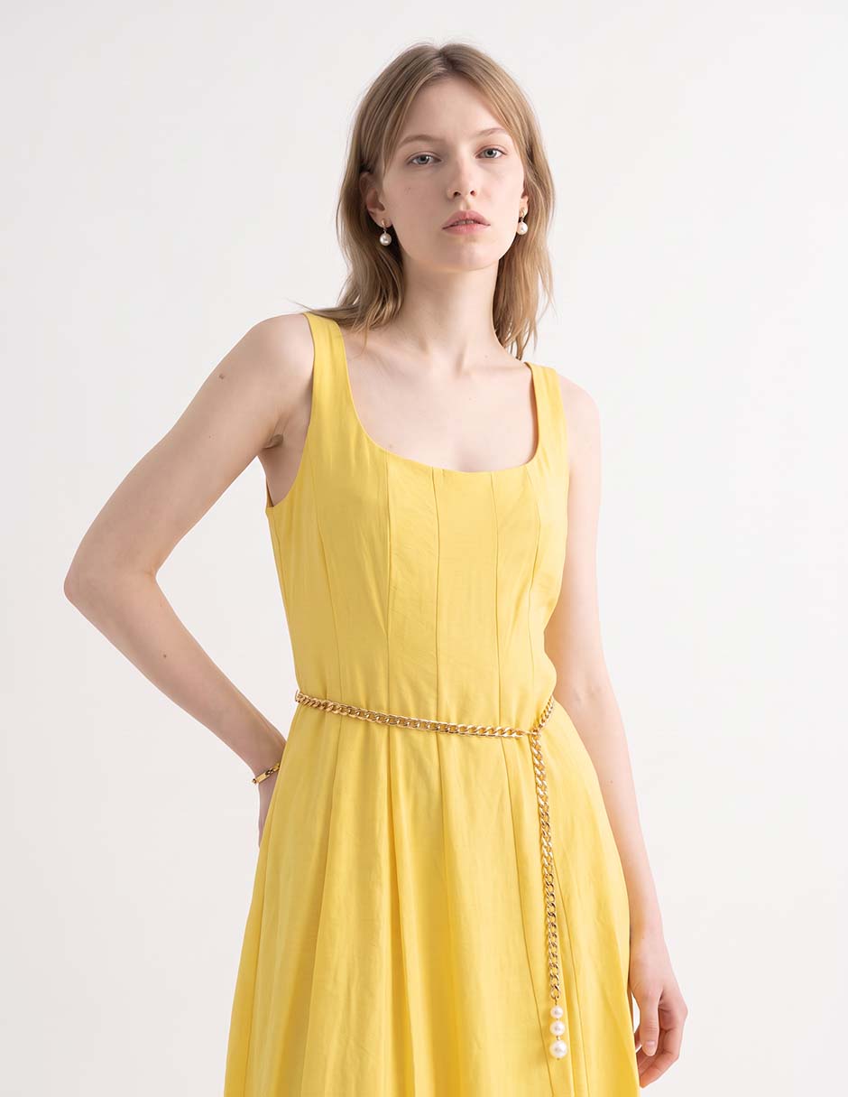 Vestido crop casual escote cuadrado 2
