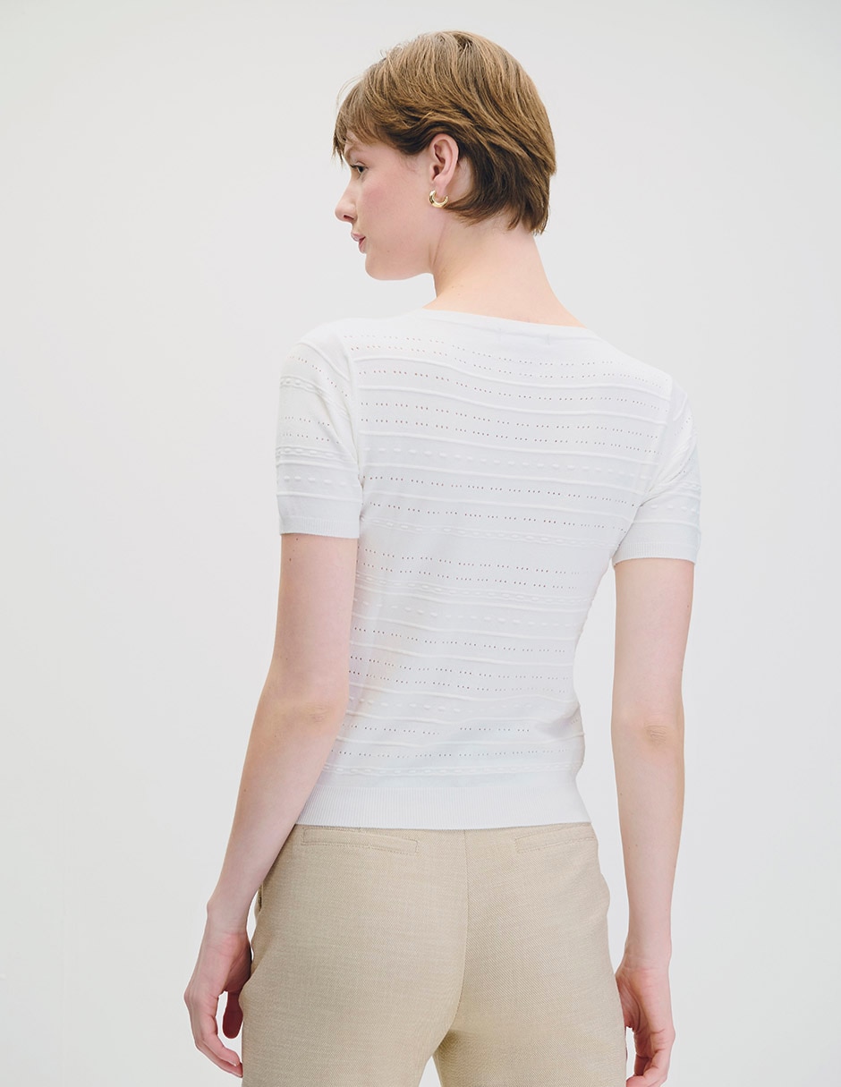 Blusa napoli manga corta para mujer