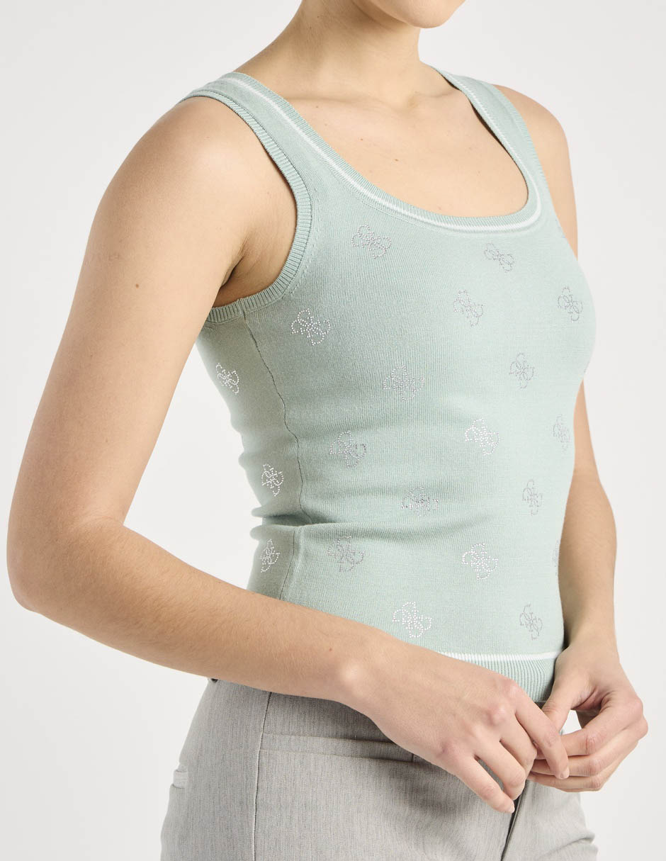 Top cuello redondo tirante ancho 10