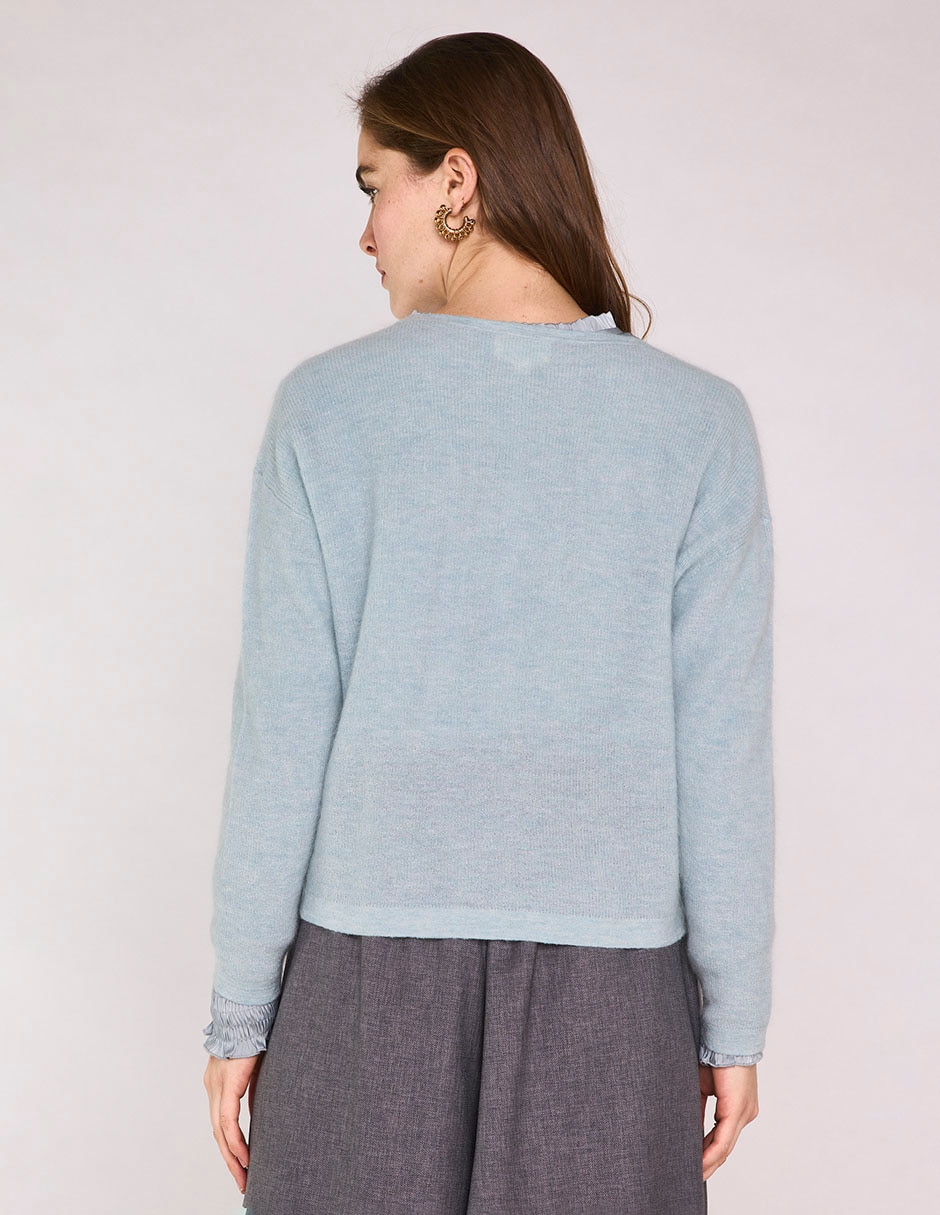 Suéter cuello V para mujer 2