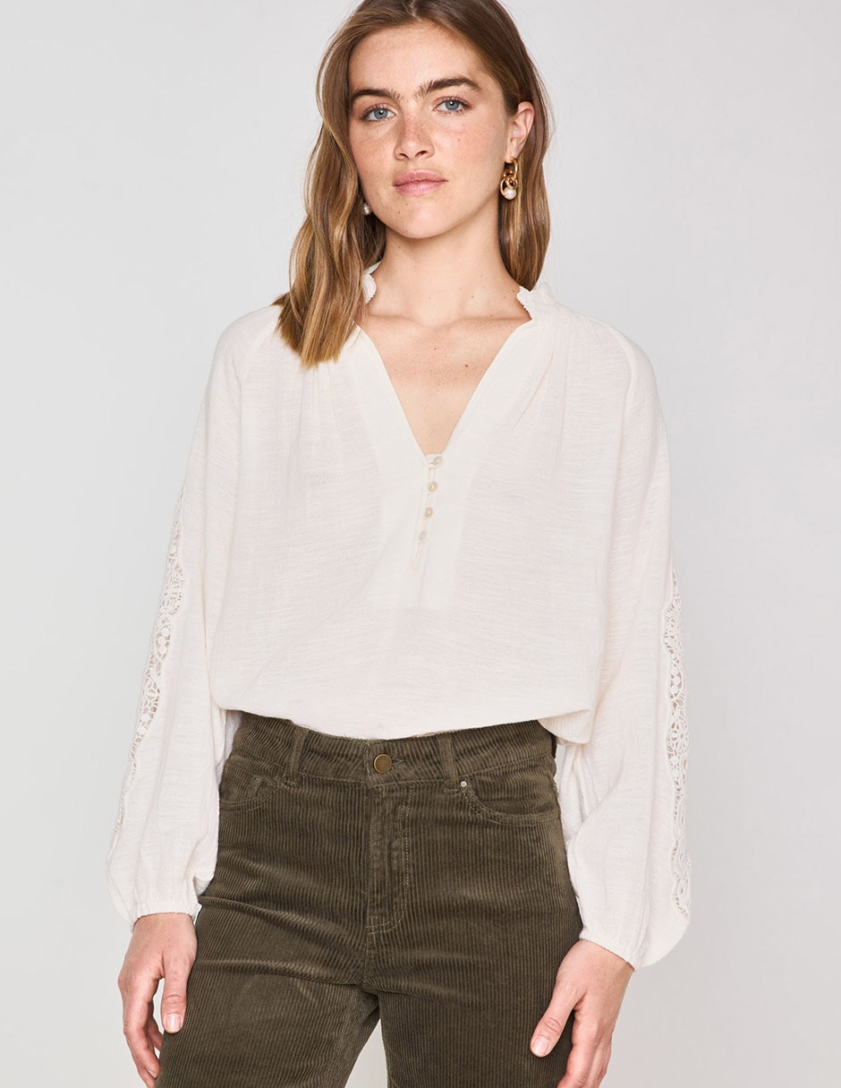 Blusa manga larga para mujer 7