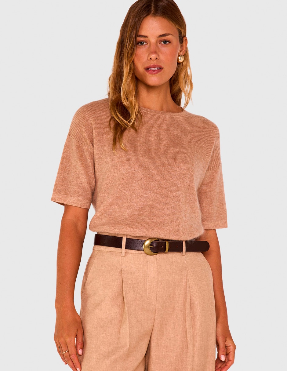 Suéter cuello redondo para mujer