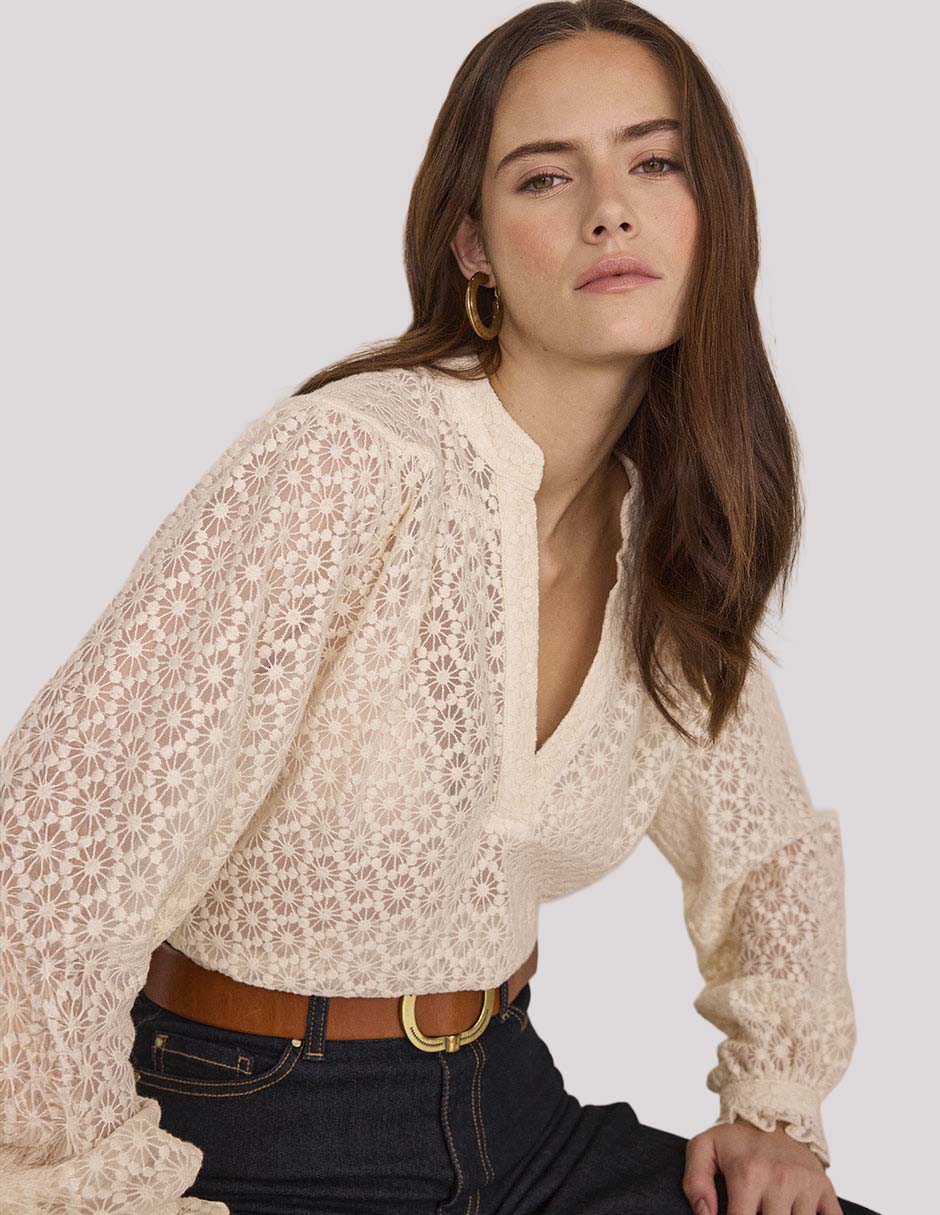 Blusa manga larga para mujer 4