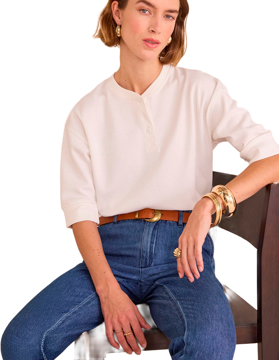 Blusa manga 3/4 para mujer 1