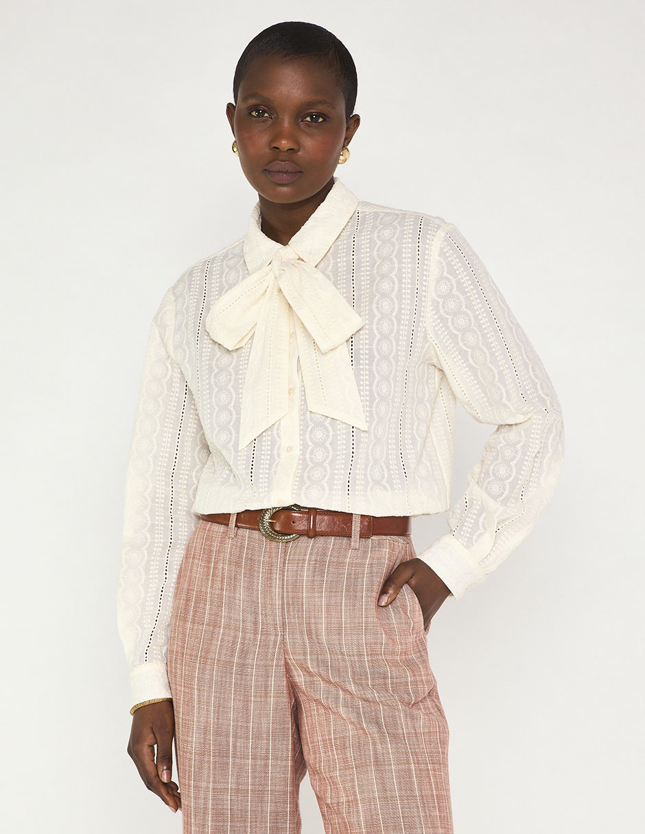 Blusa camisera manga larga para mujer Blusa camisera manga larga para mujer