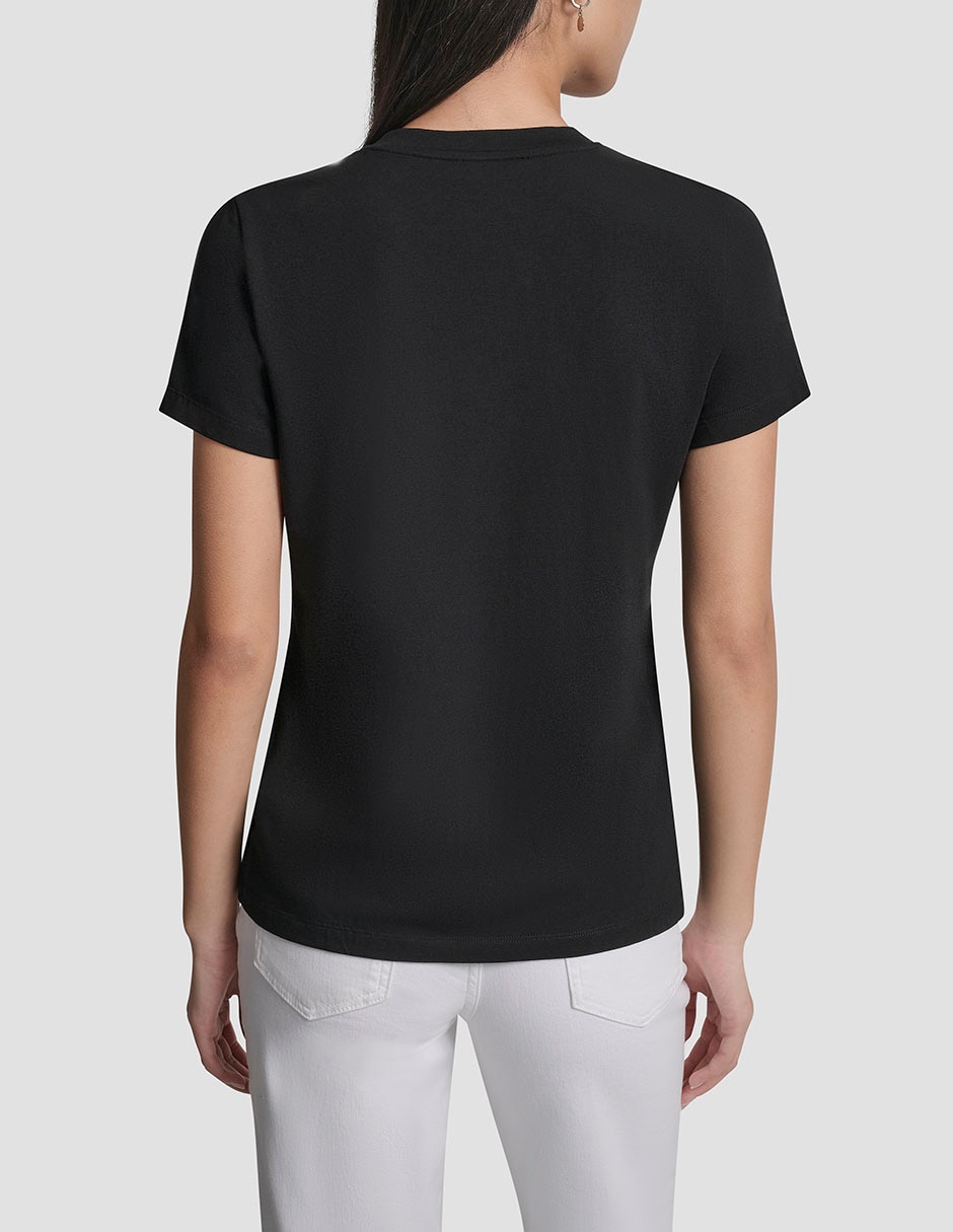 Playera manga corta Dkny cuello redondo para mujer 2