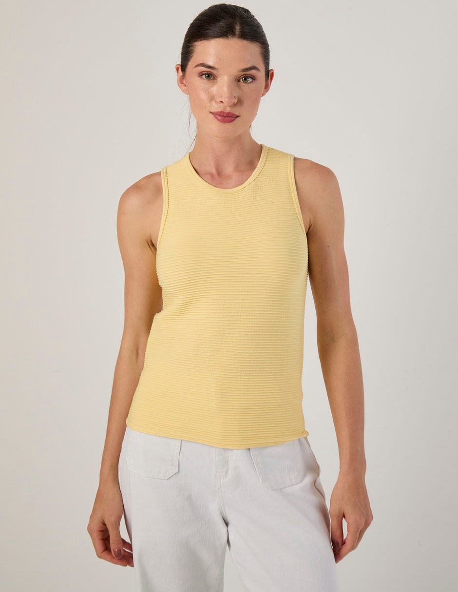 Top cuello redondo tirante ancho