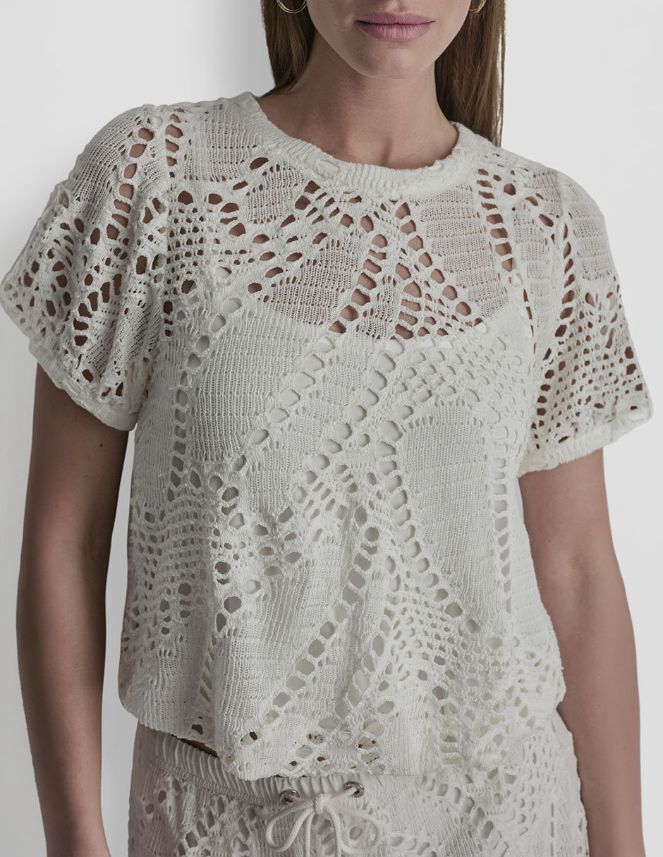 Blusa manga corta para mujer