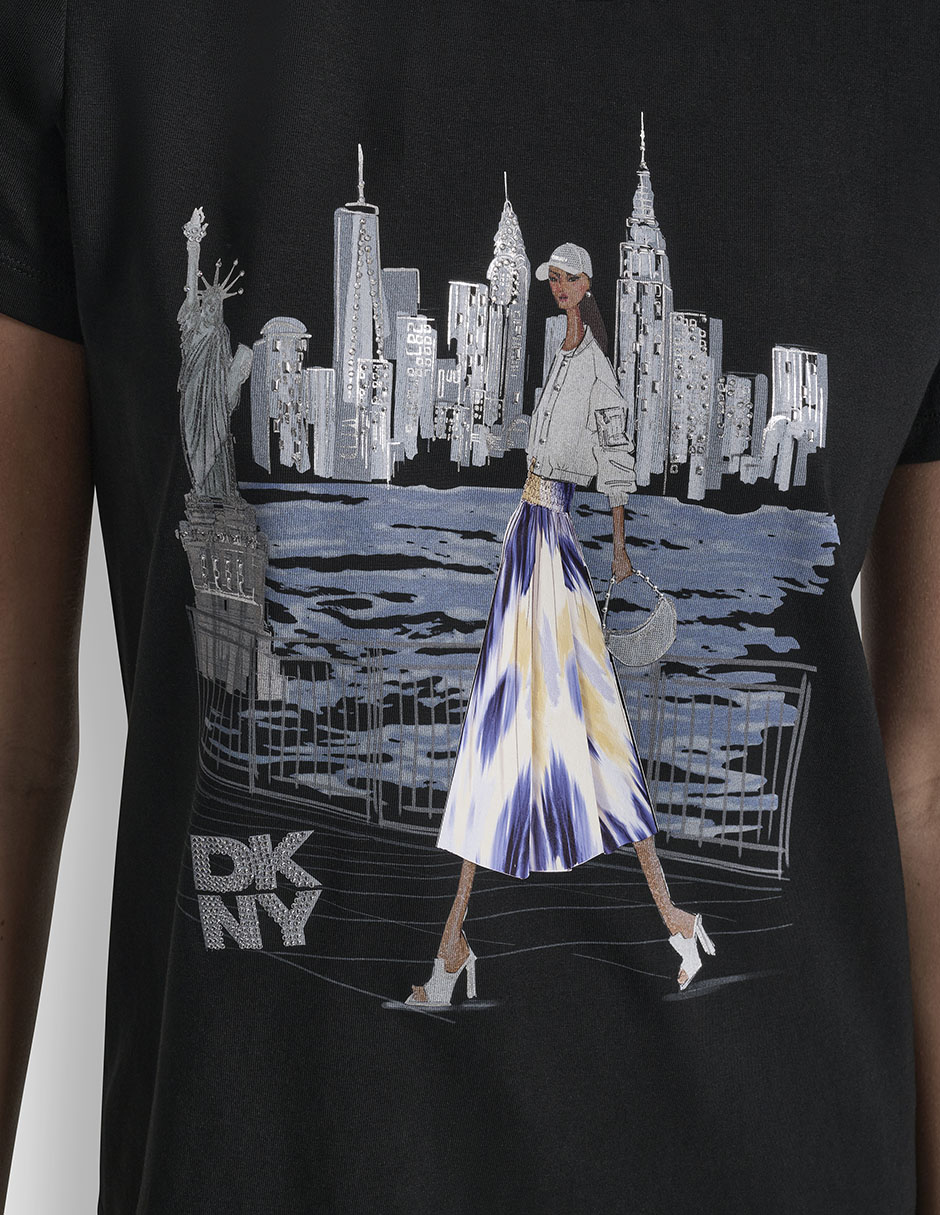 Playera manga corta cuello redondo para mujer 4
