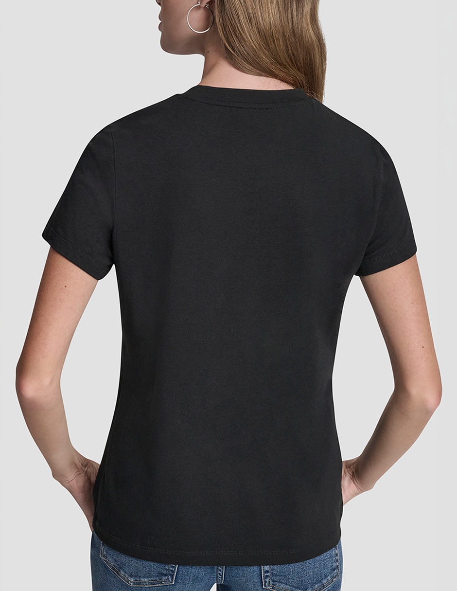 Playera manga corta cuello redondo para mujer 5