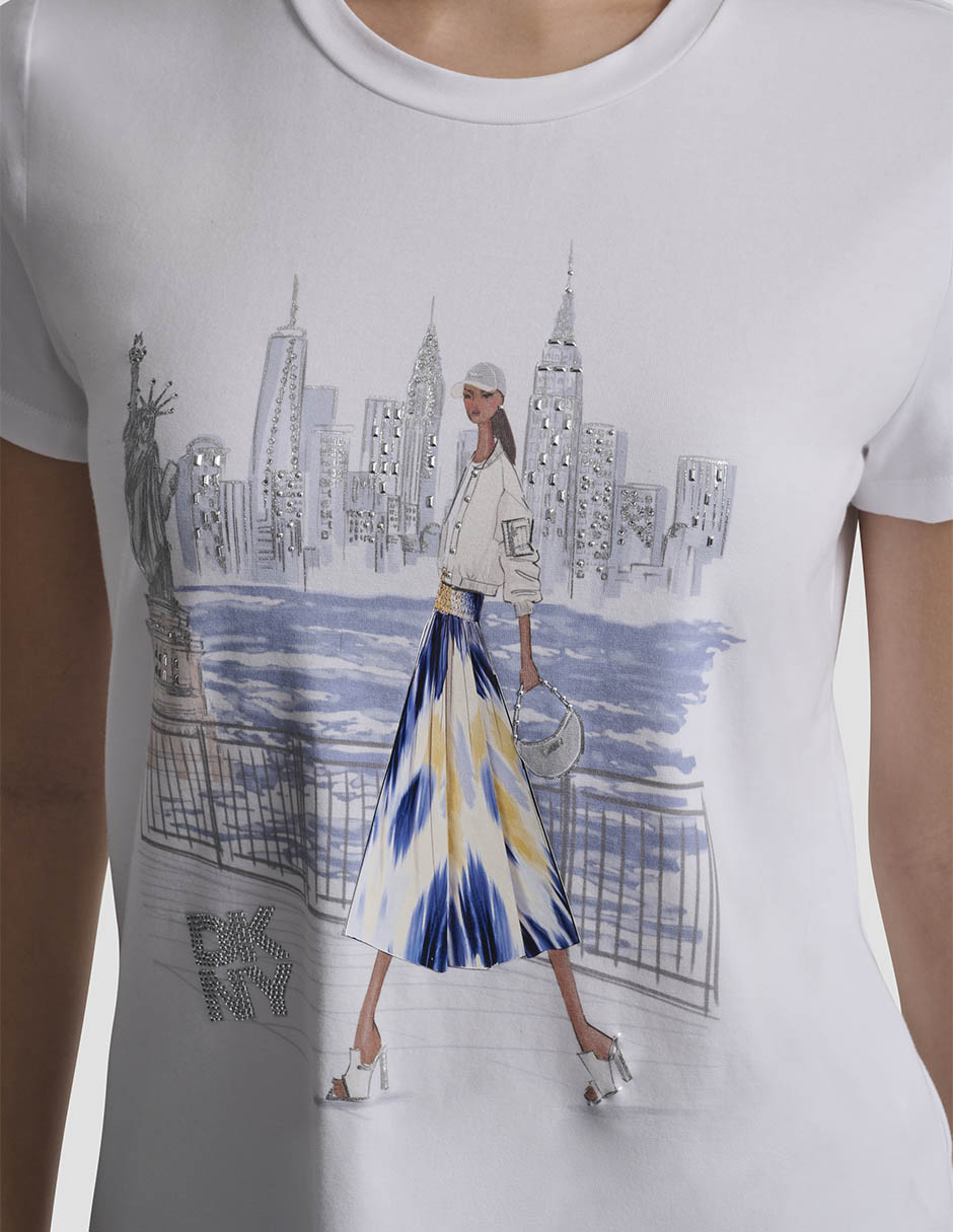 Playera manga corta cuello redondo para mujer 3