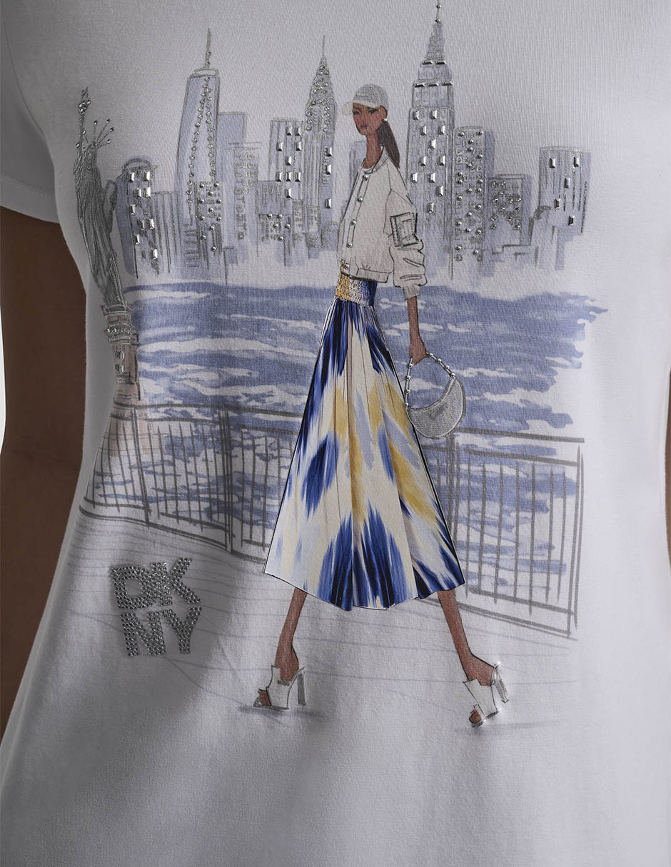 Playera manga corta cuello redondo para mujer 4