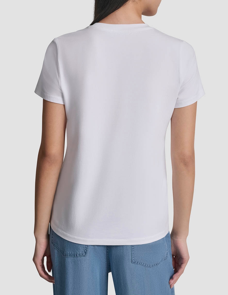Playera manga corta cuello redondo para mujer 5