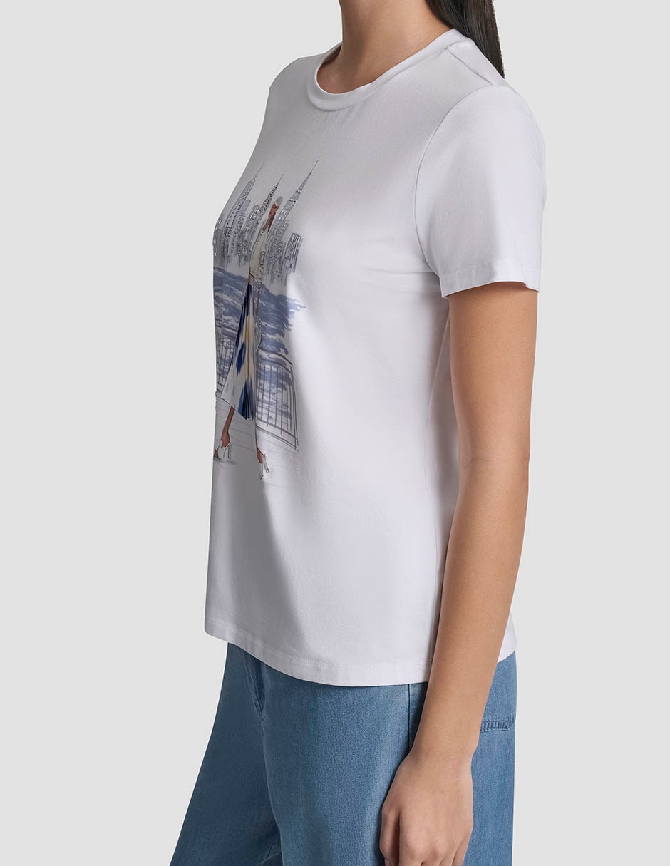Playera manga corta cuello redondo para mujer 6
