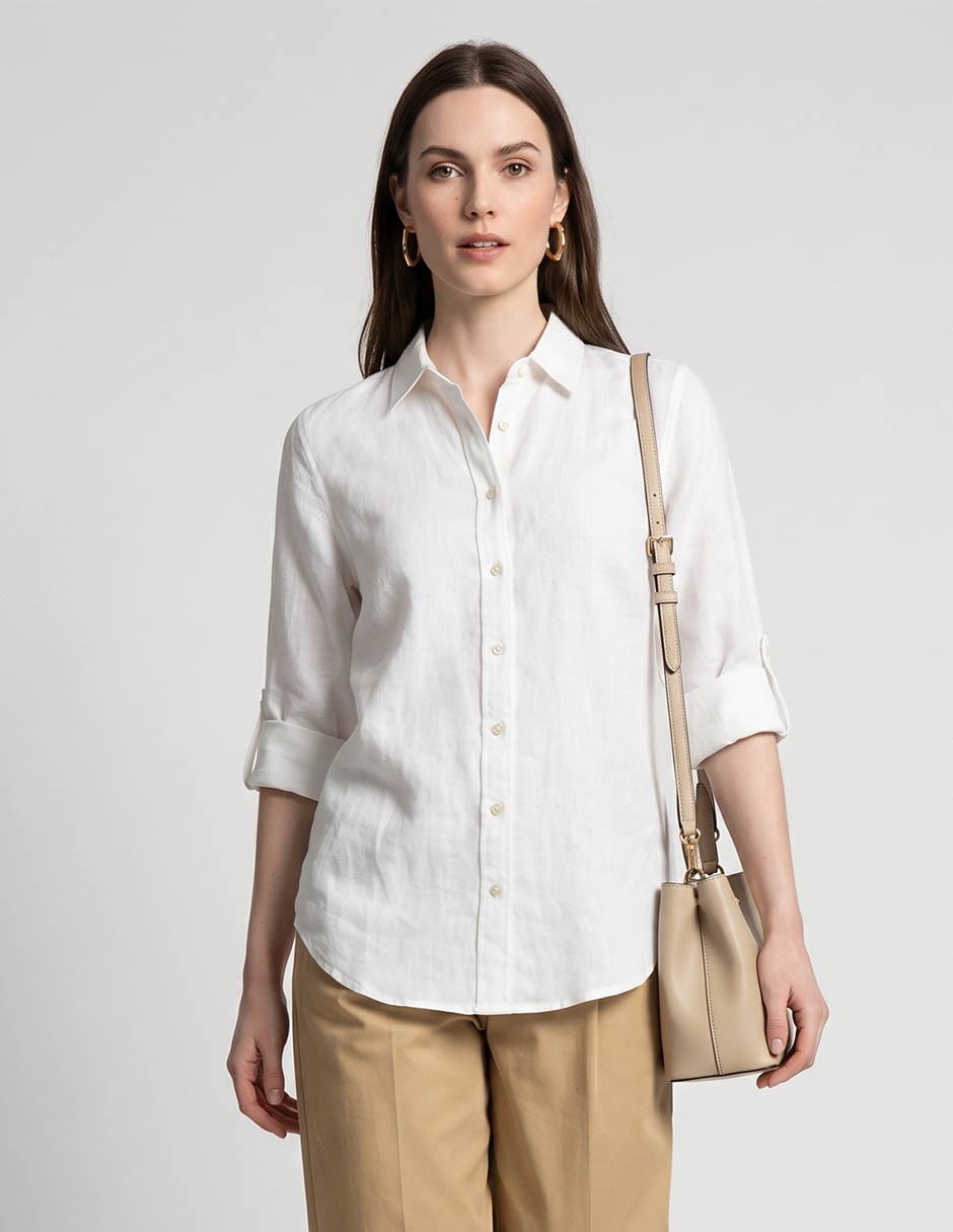 Blusa camisera manga larga para mujer 1