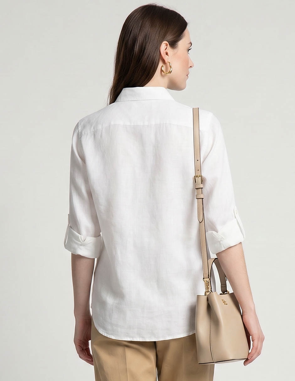 Blusa camisera manga larga para mujer 2